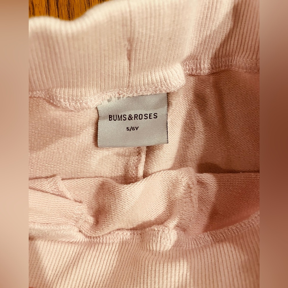 Bums & Roses girls pink joggers, size 5/6Y